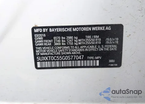 2016 BMW X5 Edrive xDrive40E z USA, uszkodzony, nr VIN 5UXKT0C55G0S77047